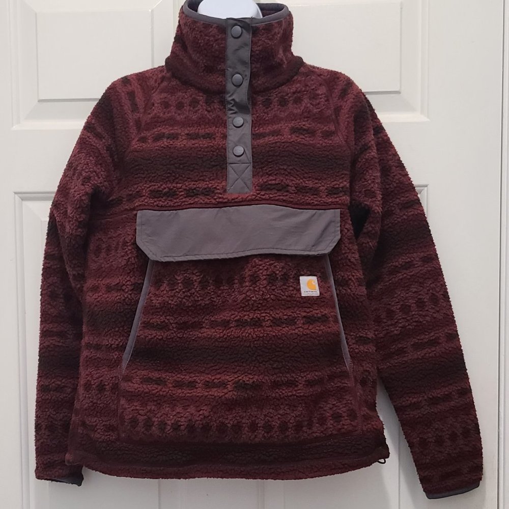 Carhartt Burgundy Teddy Jacket